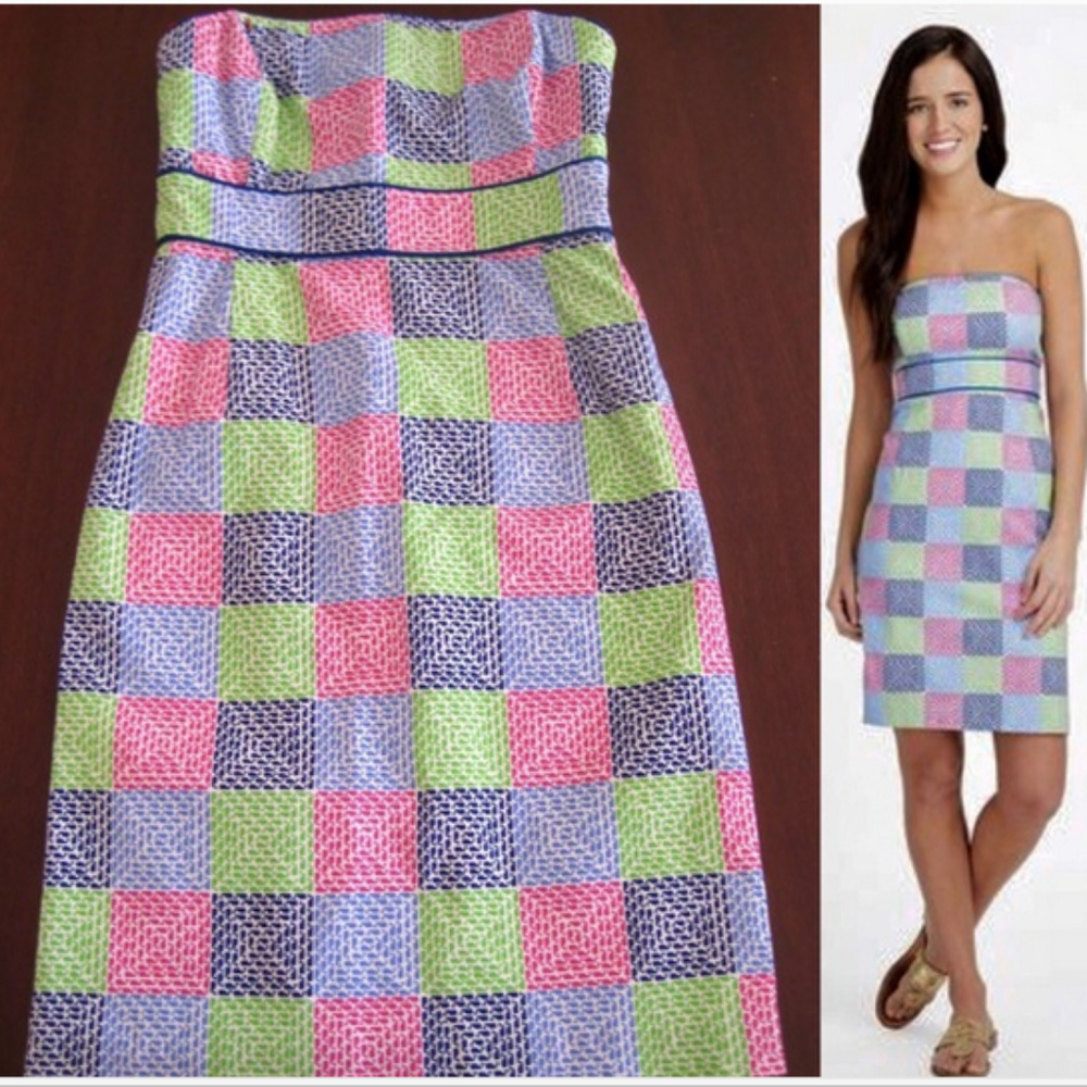 Vineyard Vines Strapless Whale Patchwork Dress 2